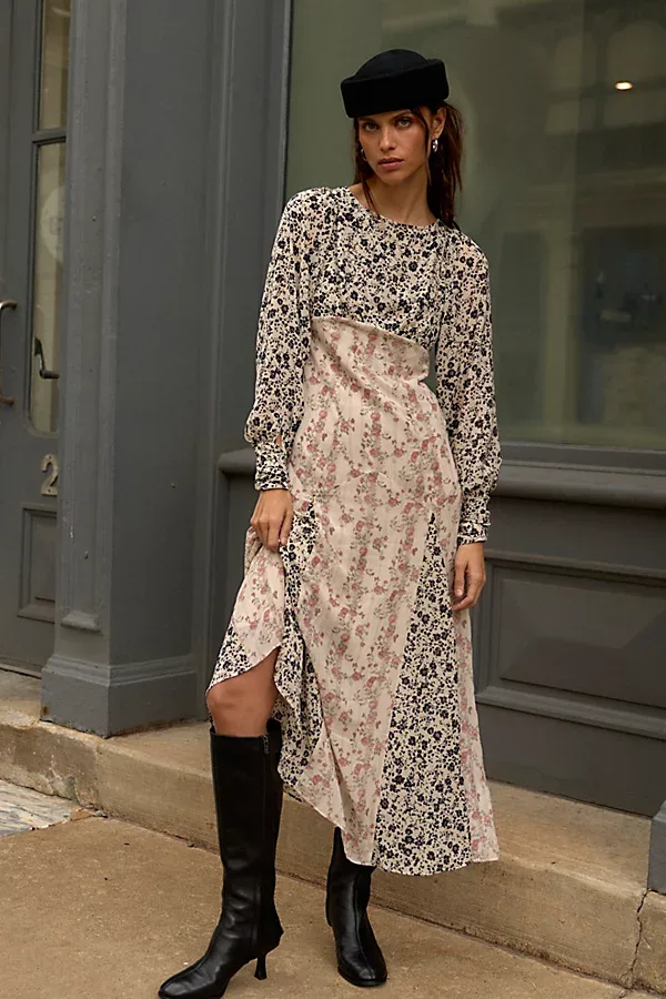 See You Again Printed Midi Dress by Free People