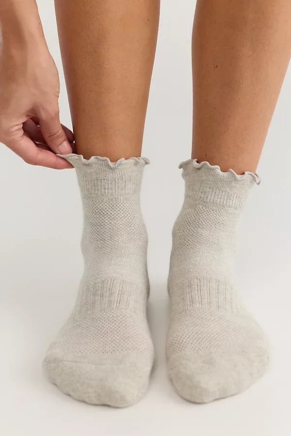 Le Bon Shoppe Ruffled Hugger Crew Socks