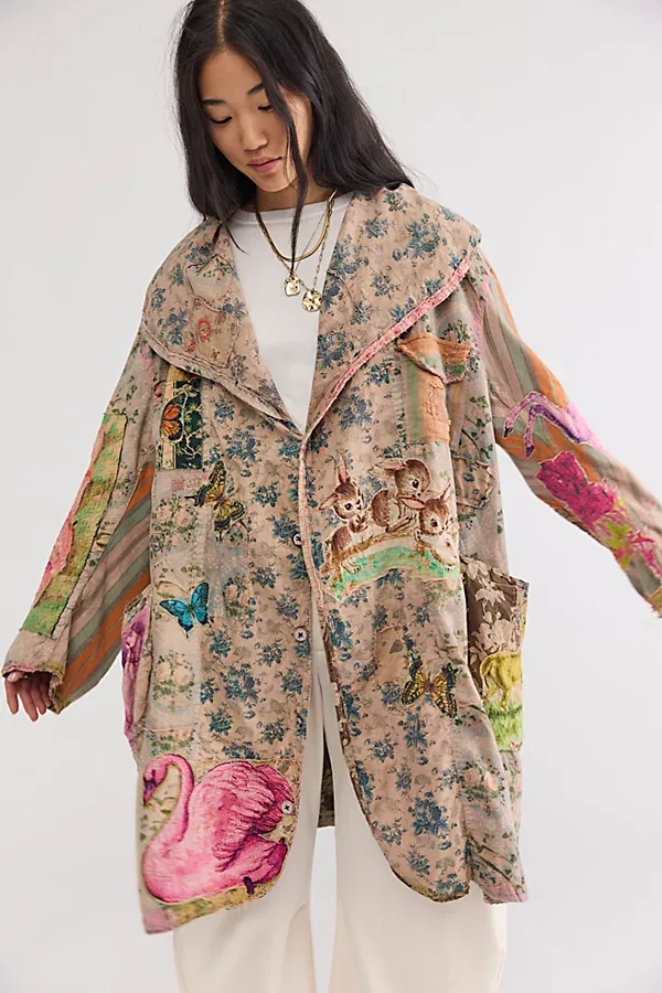Magnolia Pearl Piecewise Applique Devin Coat by Magnolia Pearl