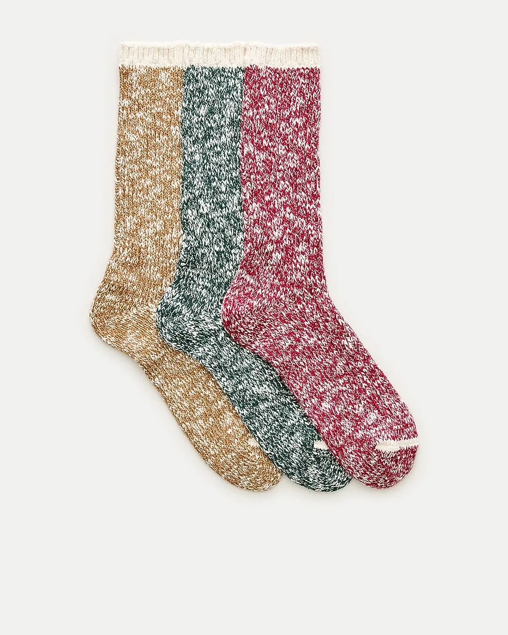 Cotton-Blend Marled Socks Three-Pack by J.Crew