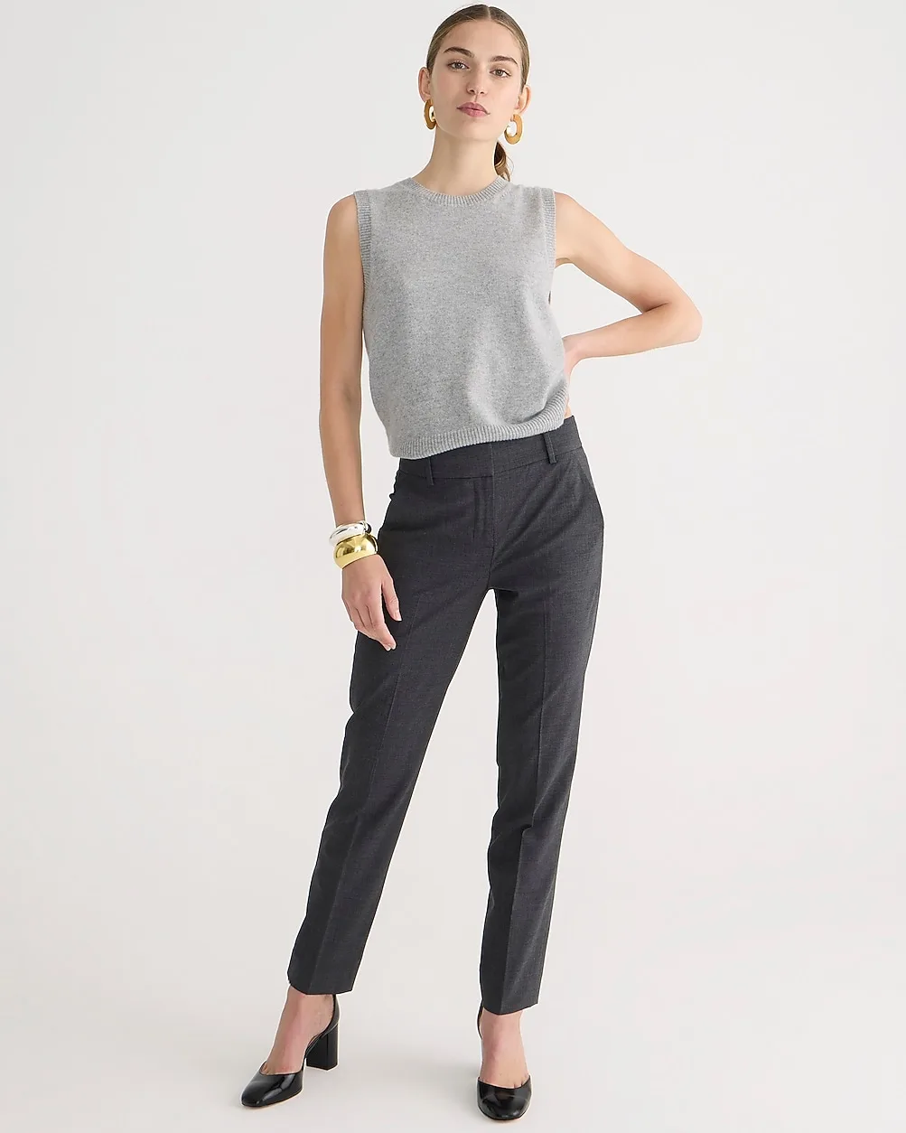 Cameron Slim Crop Pant in Italian Stretch Wool Blend by J.Crew