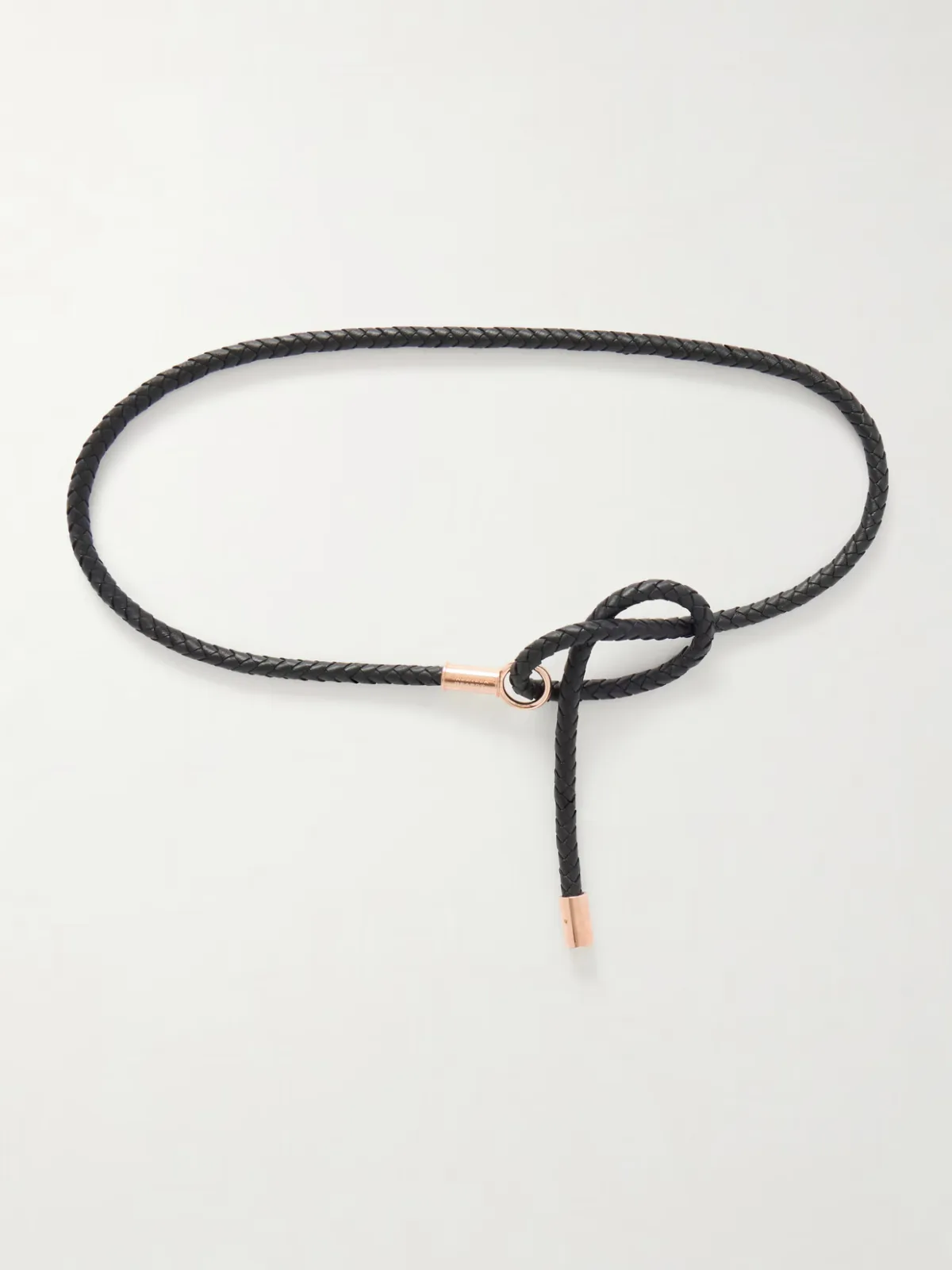- Woven Leather Belt -