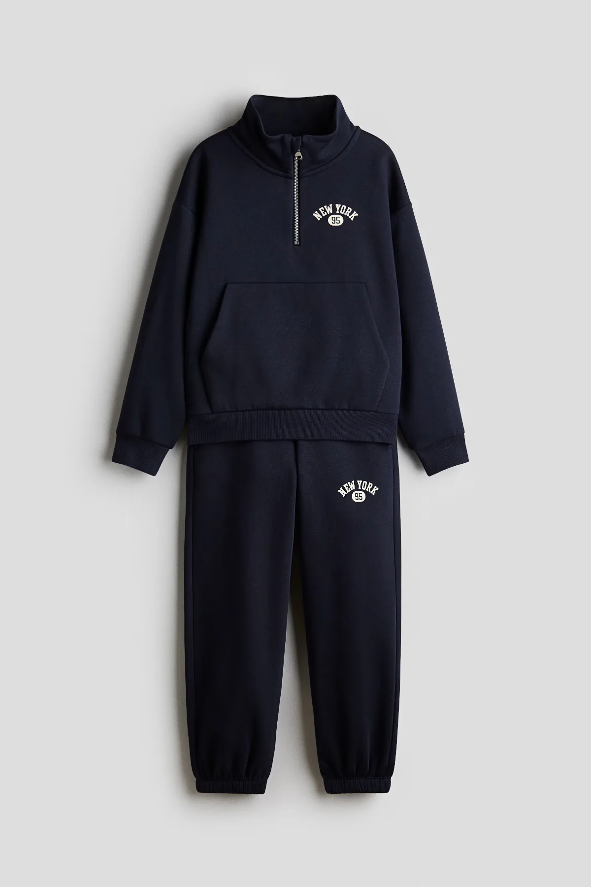 2-Piece Brushed-Inside Sweatshirt and Joggers Set by H&M