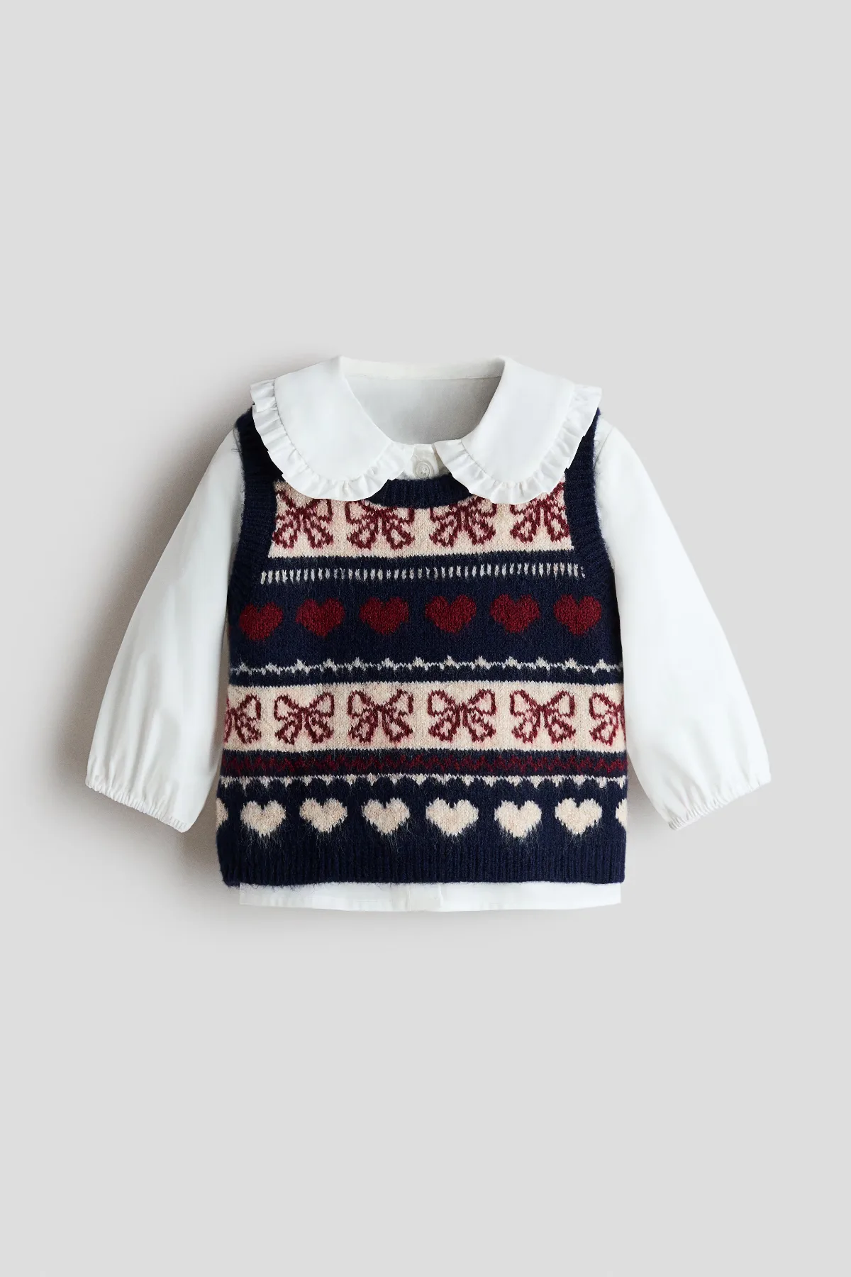 2-Piece Blouse and Sweater Vest Set by H&M