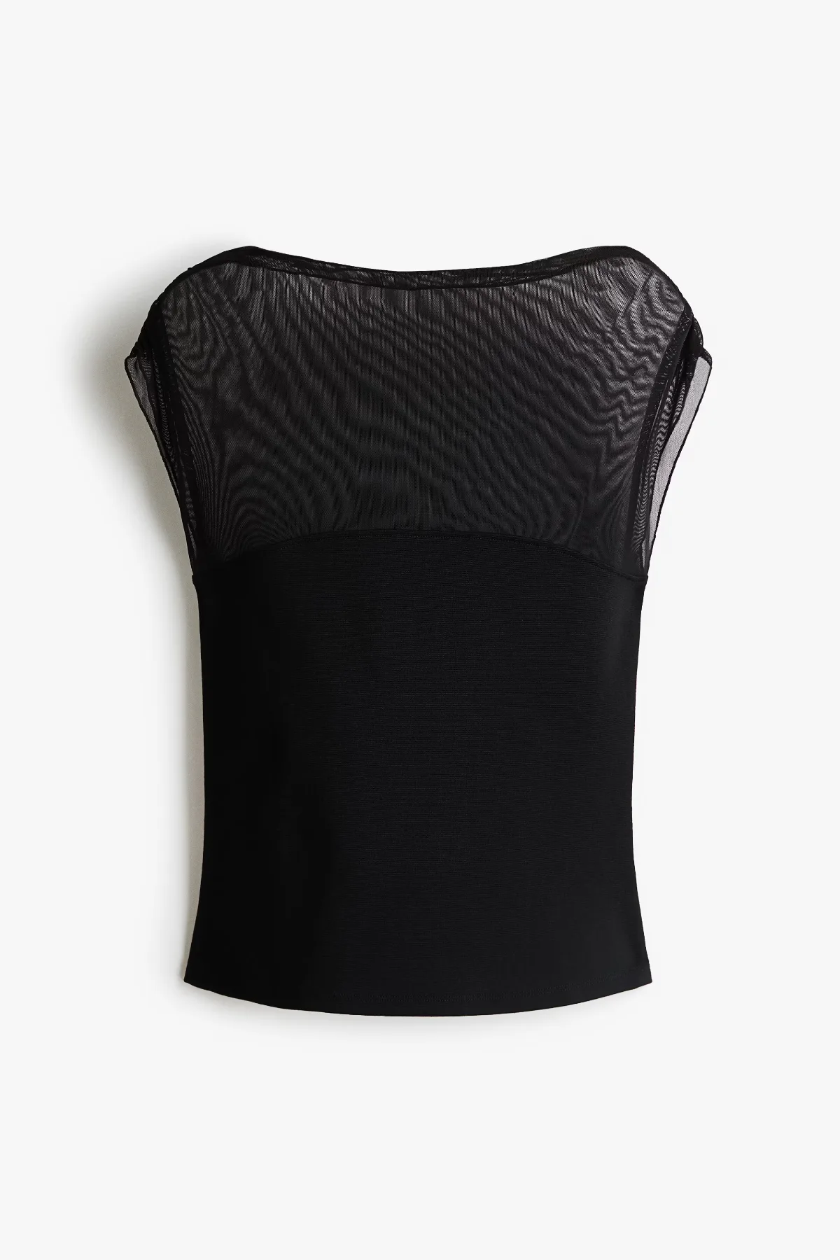 Draped Dual-Fabric Top by H&M