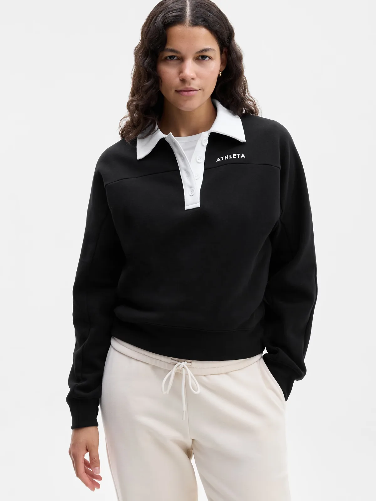 Forever Fleece Rugby Sweatshirt by Athleta