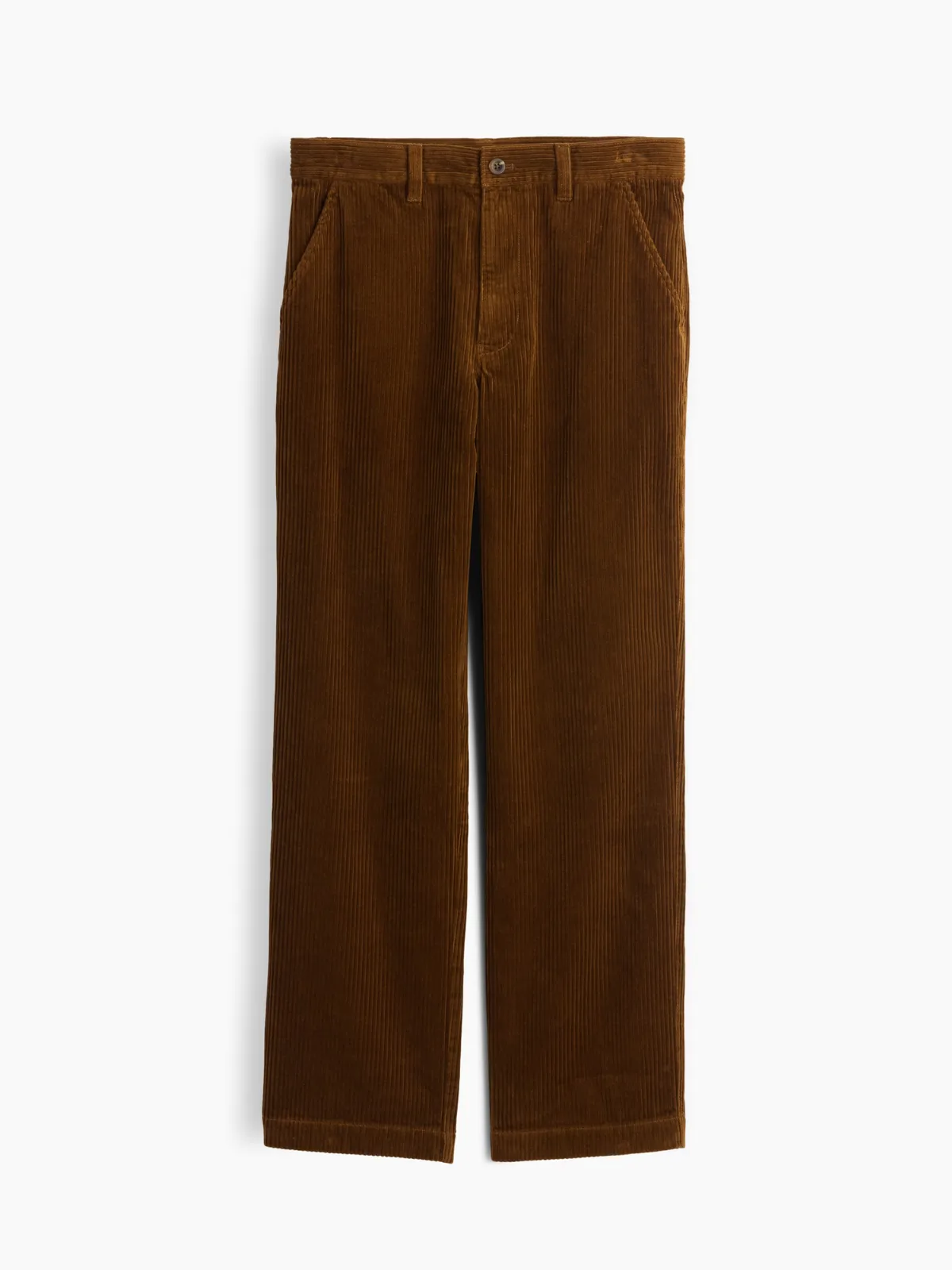 Corduroy Flat Front Loose Trousers by Gap