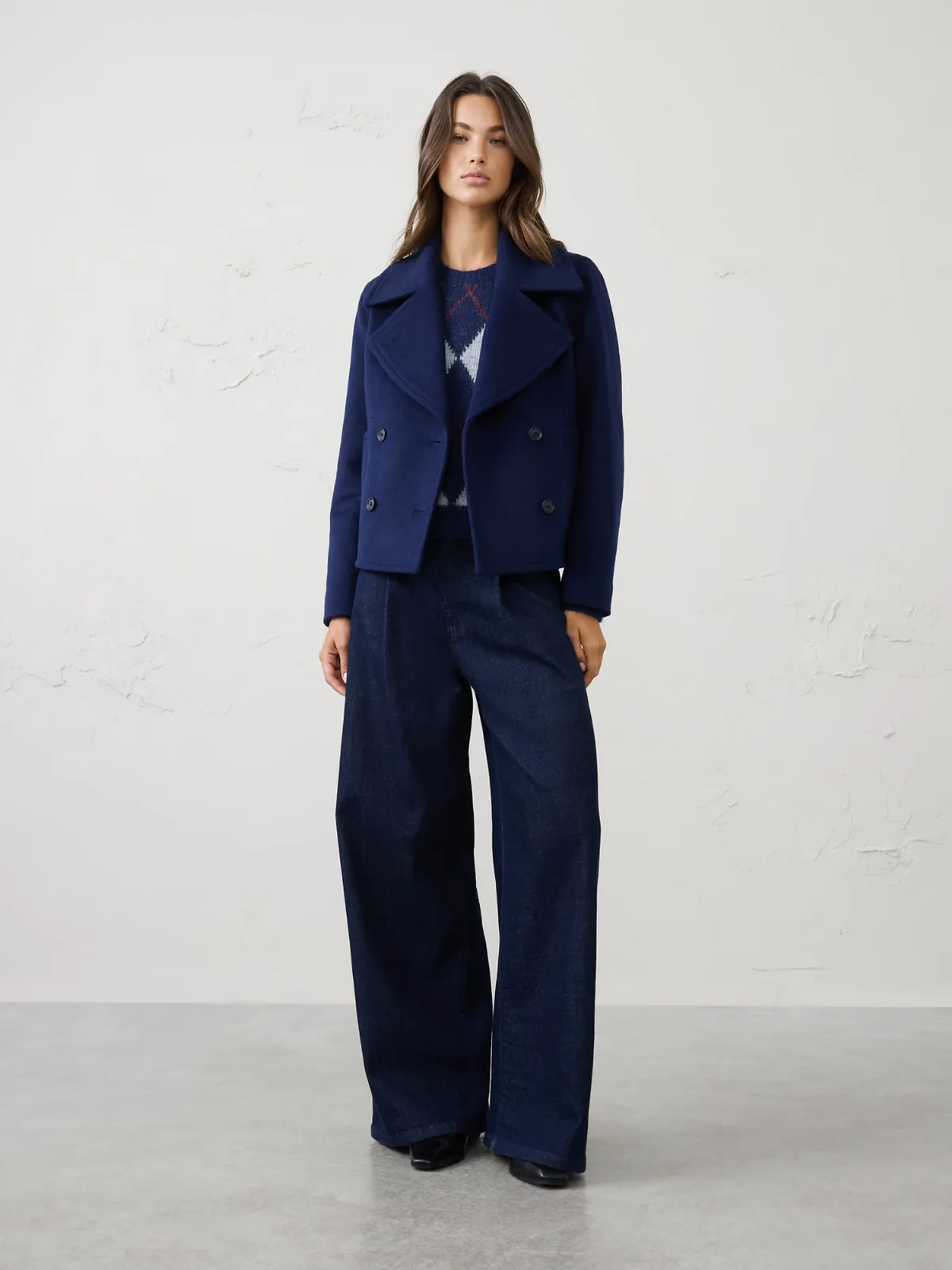 Twill Peacoat by Banana Republic