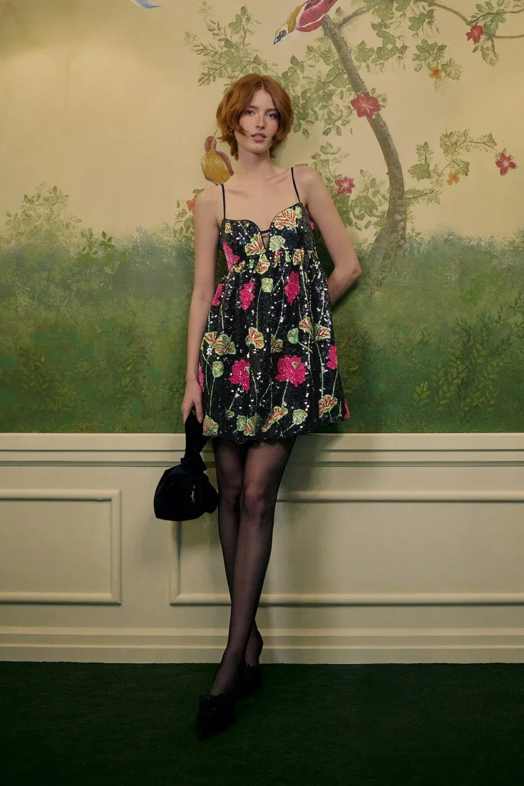 Flower Sequins Sleeveless Mini Dress by FARM Rio