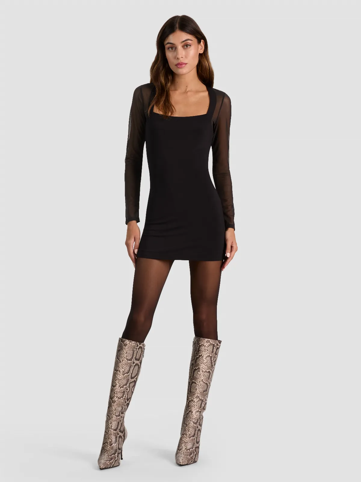 Roxane Scoop Mini Dress by Alice + Olivia