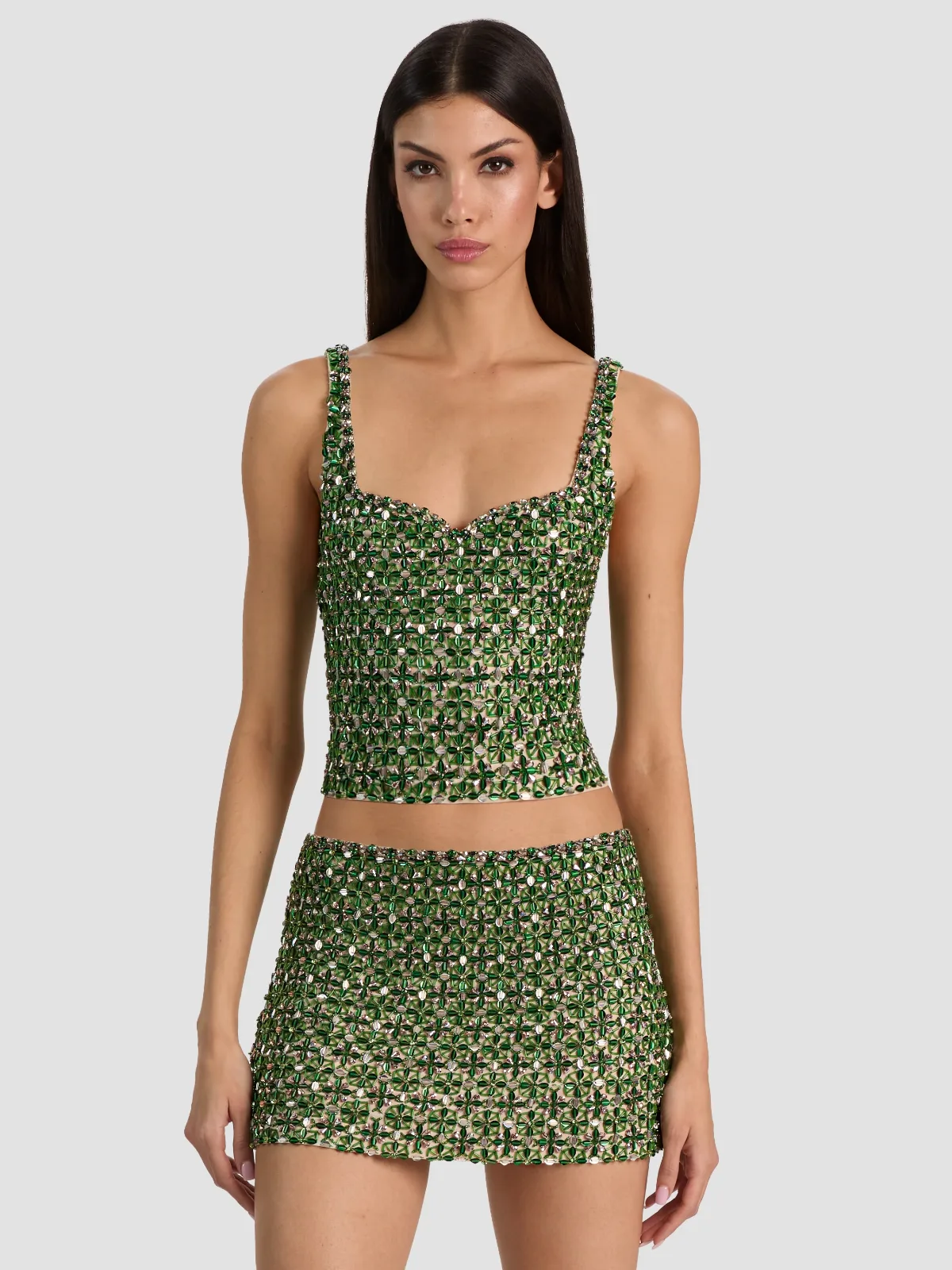 Eve Embellished Cropped Top by Alice + Olivia