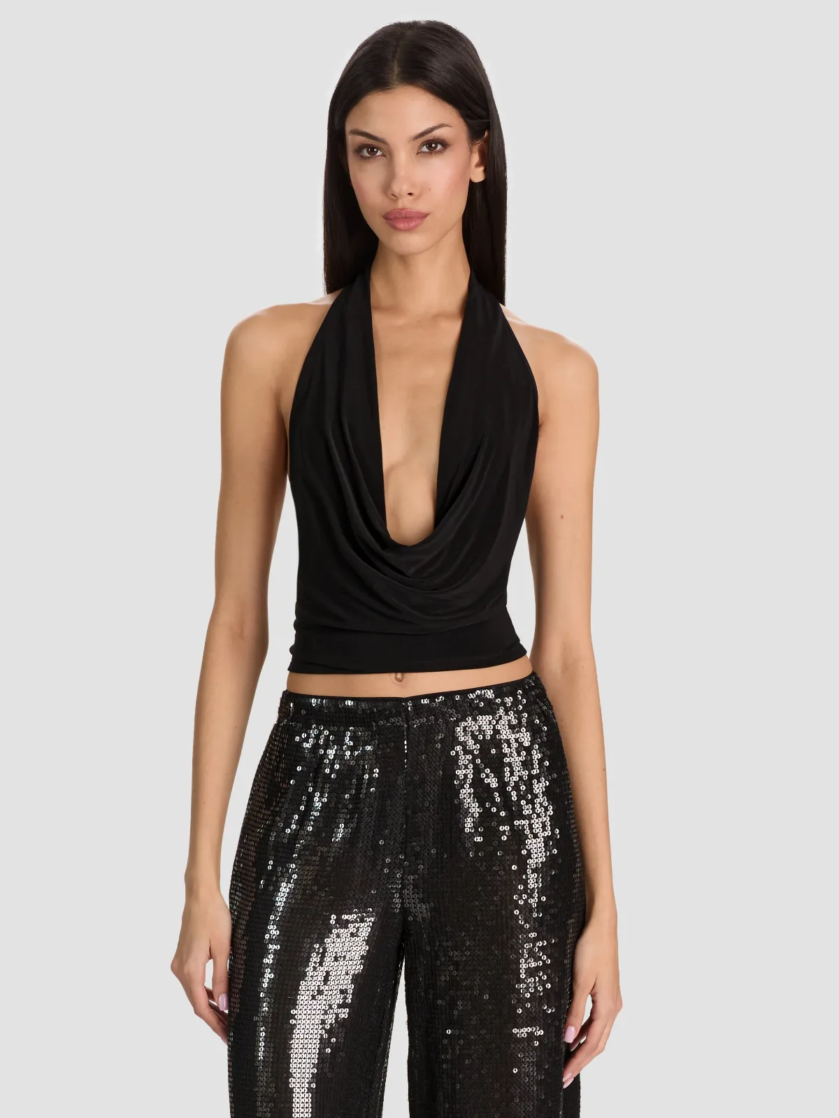 Erin Cowl Halter Top by Alice + Olivia