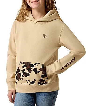 Lucia Long Sleeve Cow Print Hoodie by Ariat