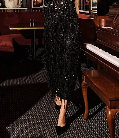 Antonio Melani x Style by Simkin Daphane Fringe Sequin Coordinating Skirt by Antonio Melani