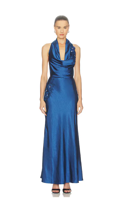 Florea Cowl Neck Gown by Elliatt