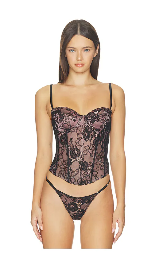 Juliet Lace Bustier with Lacing Corset by Fleur Du Mal