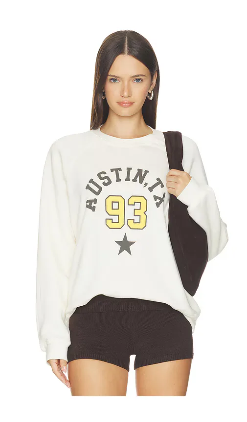Austin Tx 93 Raglan Crew Sweater by Sunny Somewhere