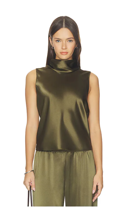 Barb Sleeveless Cowl Neck Blouse by Leset