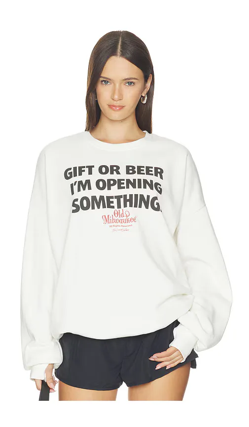Gift or Beer Jump Jumper Sweatshirt by The Laundry Room