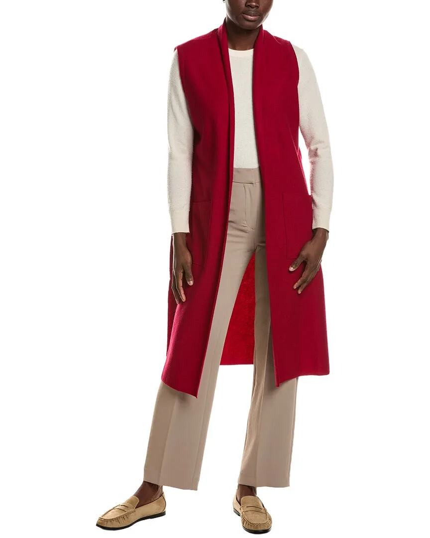 Shawl Wool Vest by Eileen Fisher
