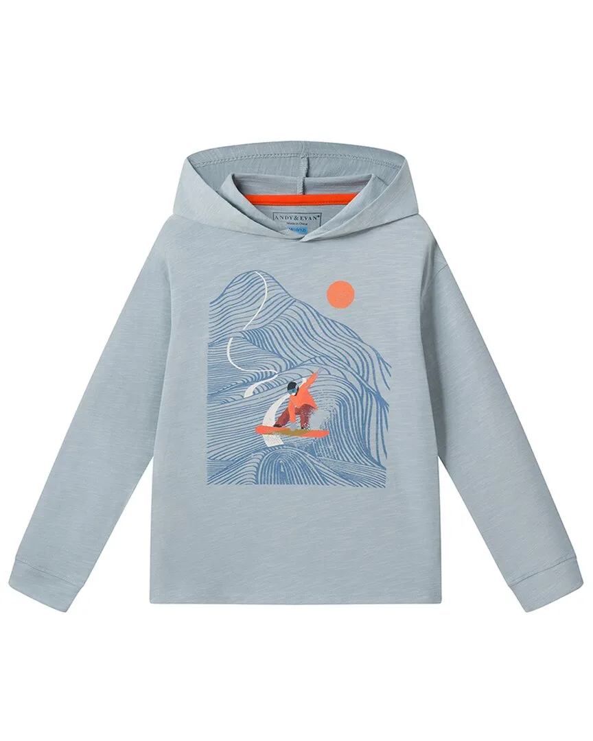 Graphic Hooded T-Shirt by Andy & Evan