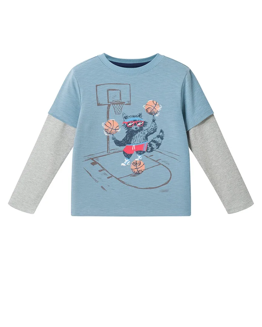 Racoon Basketball Two-Fer T-Shirt by Andy & Evan