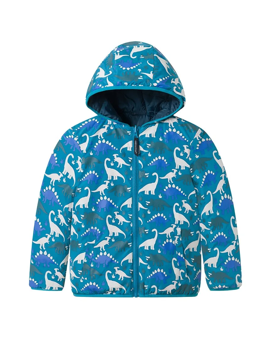 Dino Print Color Change Puffer Jacket by Andy & Evan