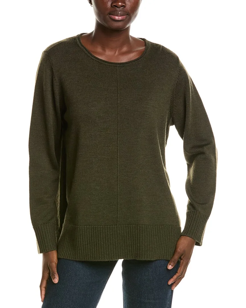 Crewneck Wool Sweater by Eileen Fisher