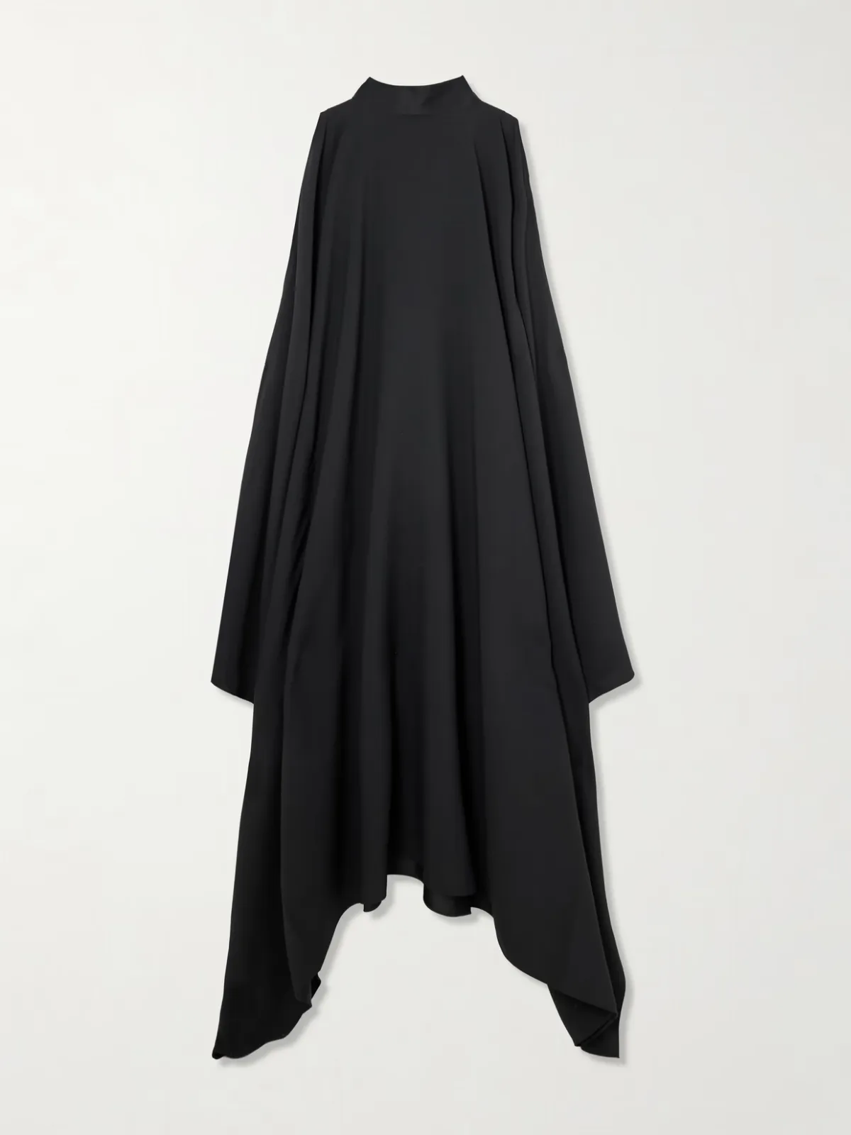 - Aga Tie-detailed Draped Crepe Gown -