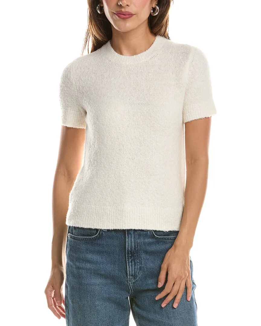 Soft Boucle Wool-Blend Top by Vince