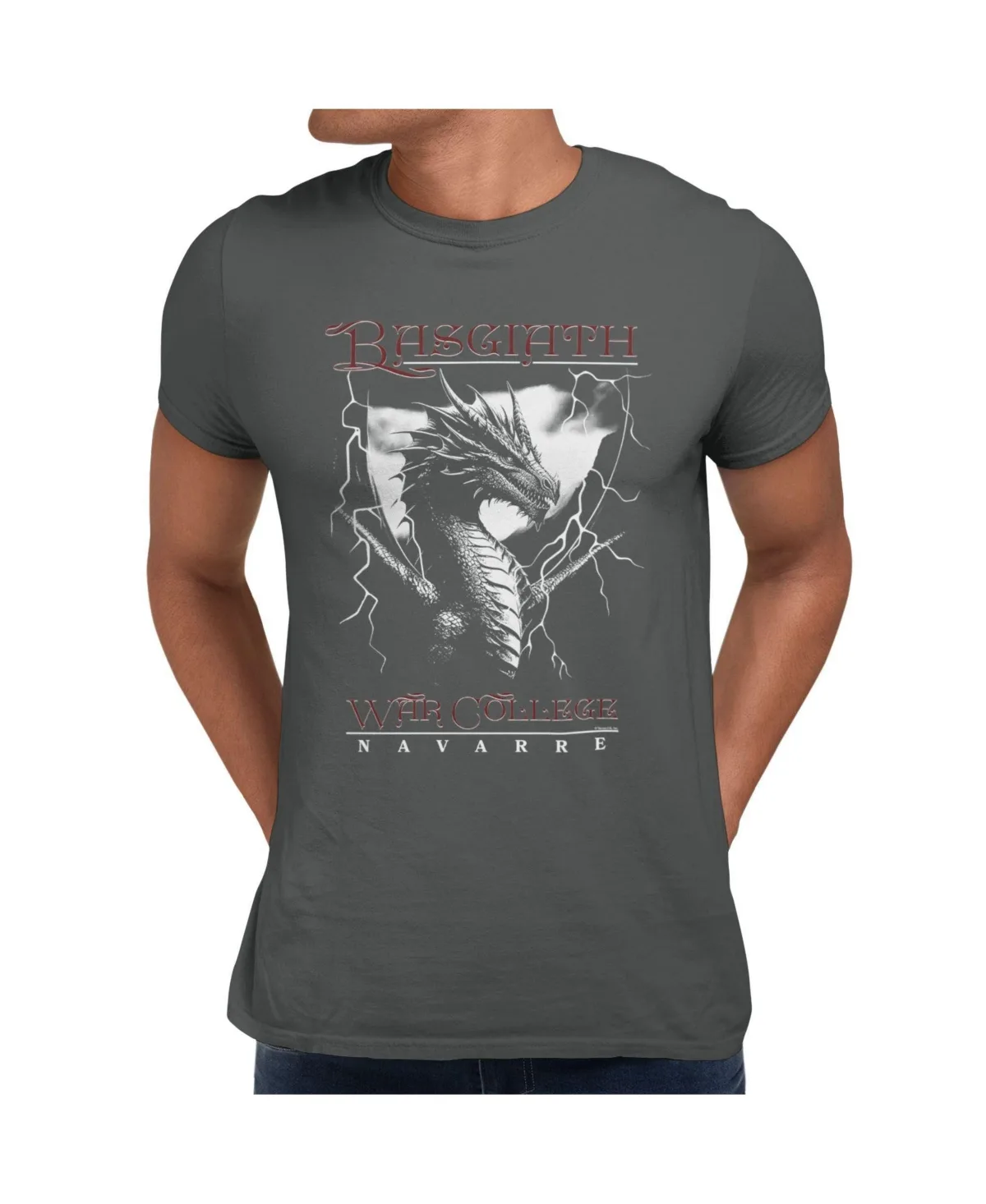 Basgiath War College Dragonstorm Graphic Crewneck T-Shirt by Fourth Wing