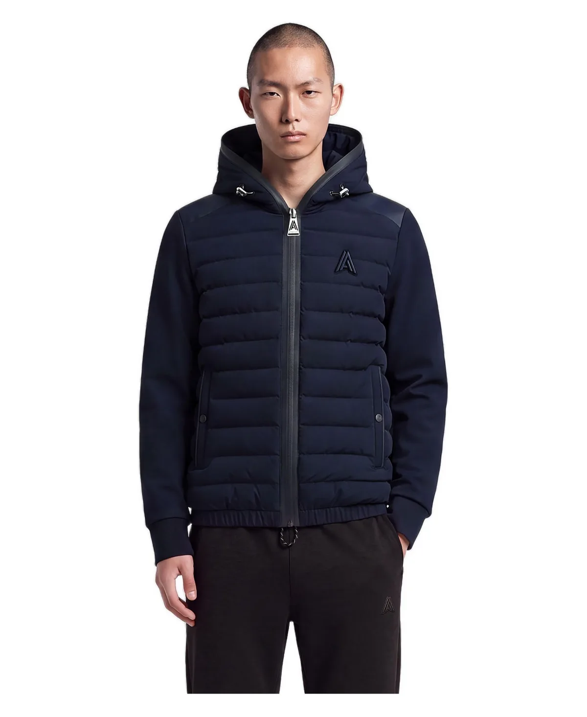 Cassien Hybrid Puffer Mock Neck Aquaguard Zipper Jacket by Alpenhaus
