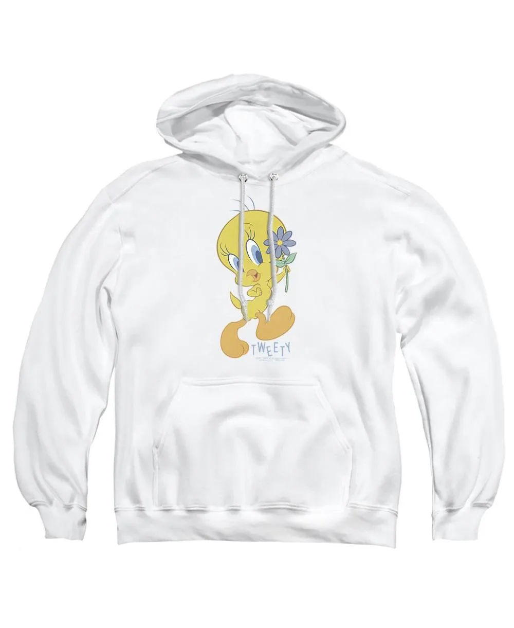 Tweety Flower Graphic Long-Sleeve Pullover Hoodie by Looney Tunes