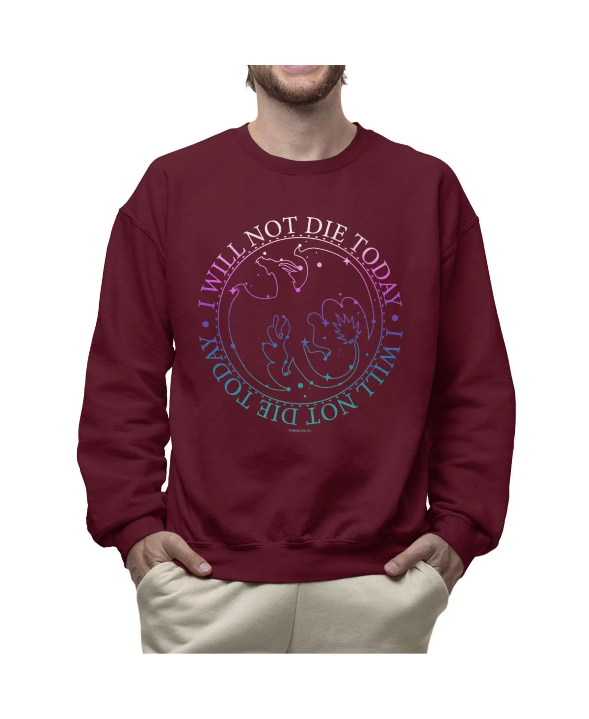 The Empyrean I Will Not Die Today Star Gradient Graphic Long Sleeve Sweatshirt by Fourth Wing