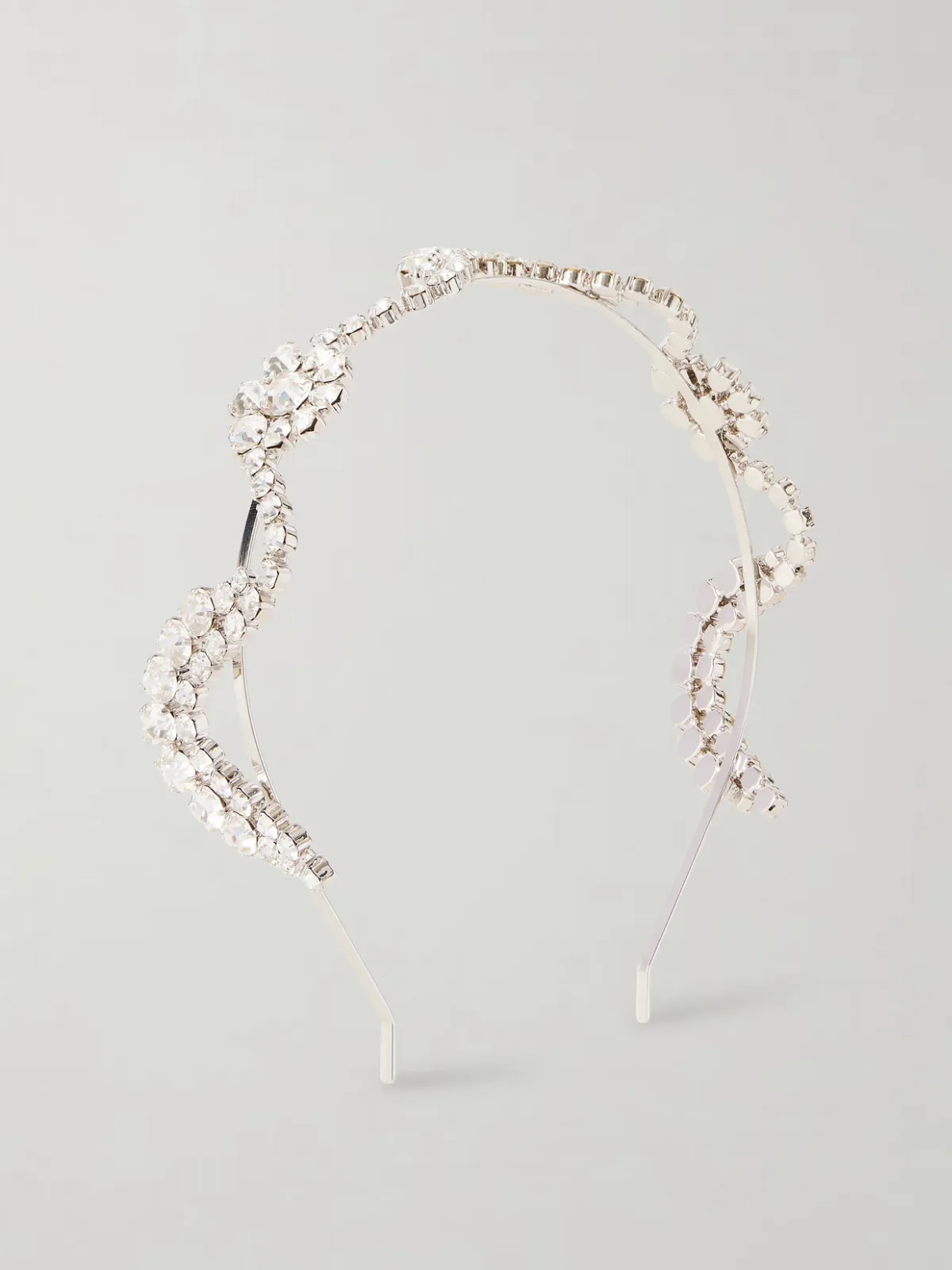- Crystal-embellished Silver-tone Headband -