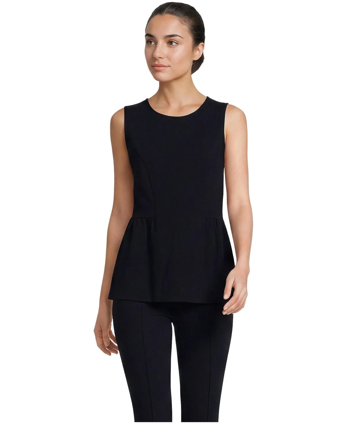 Sleeveless Starfish Crew Neck Peplum Top by Lands' End