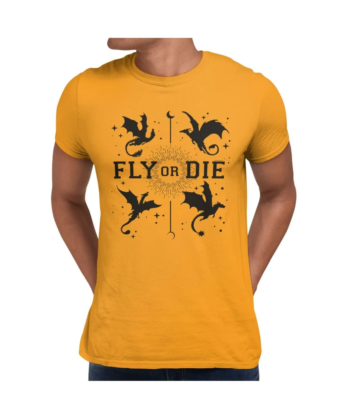 Flying Dragons Epic Fantasy Graphic Short Sleeve T-Shirt by Fourth Wing