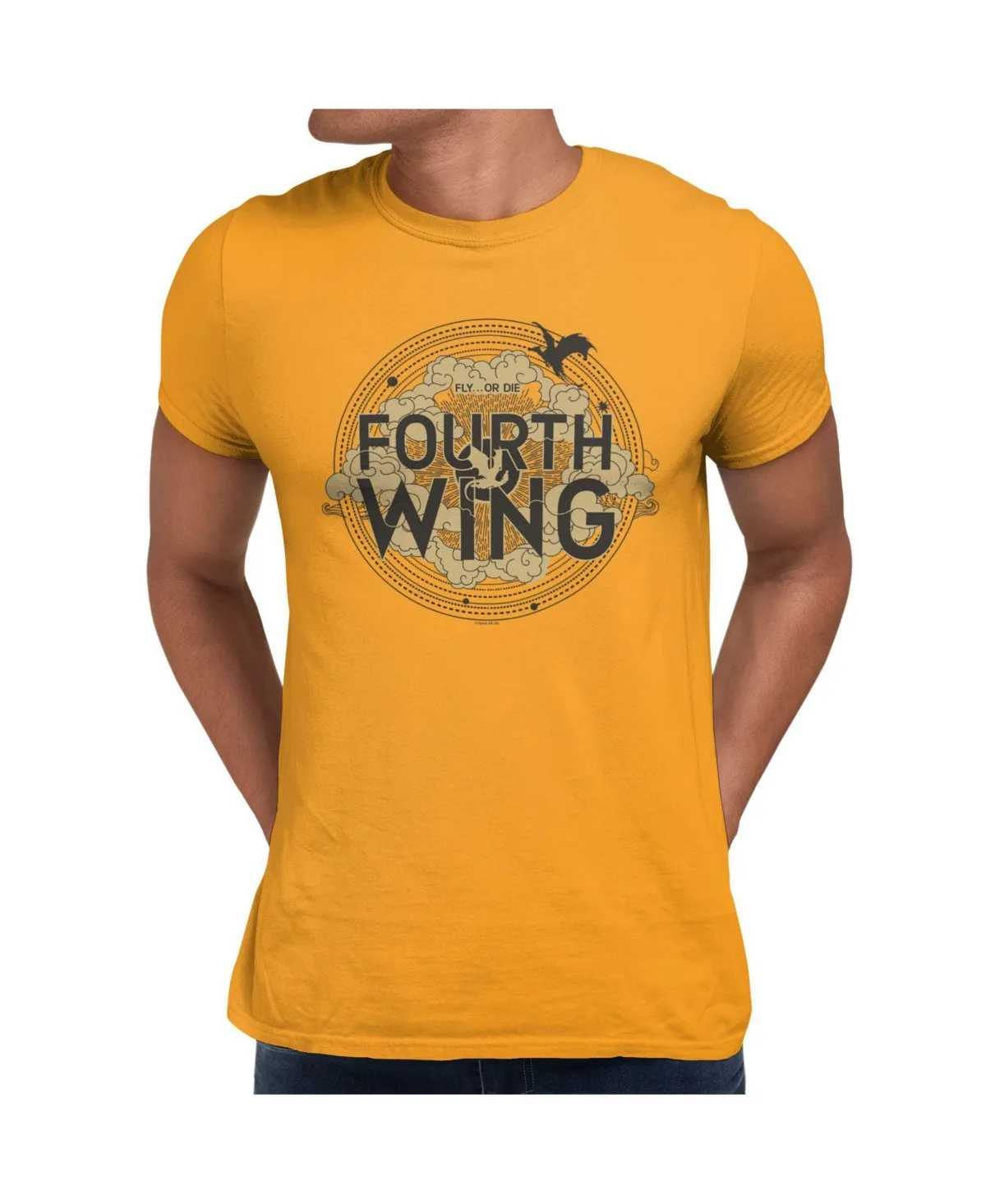 Fly or Die Fantasy Graphic Crewneck T-Shirt by Fourth Wing