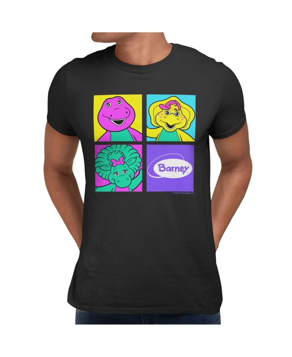 Color Pop Squares Graphic Crewneck Classic-Fit T-Shirt by Barney