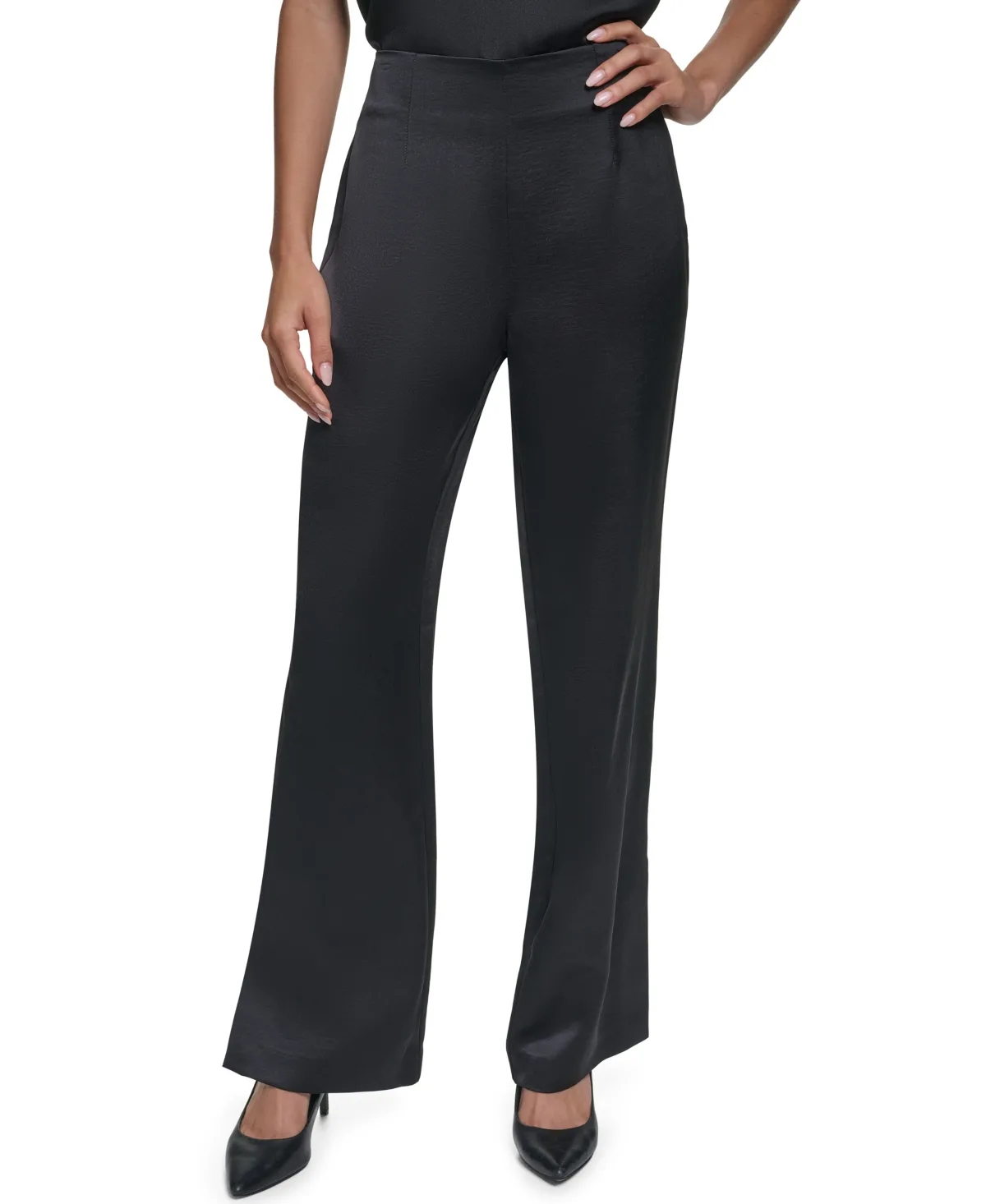 High-Waist Wide-Leg Pants by Karl Lagerfeld