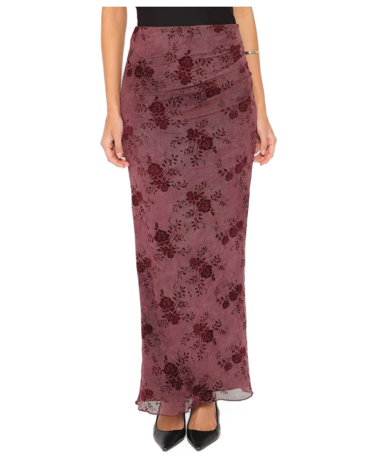 Devona Lace High-Waisted Maxi Skirt by Petal and Pup