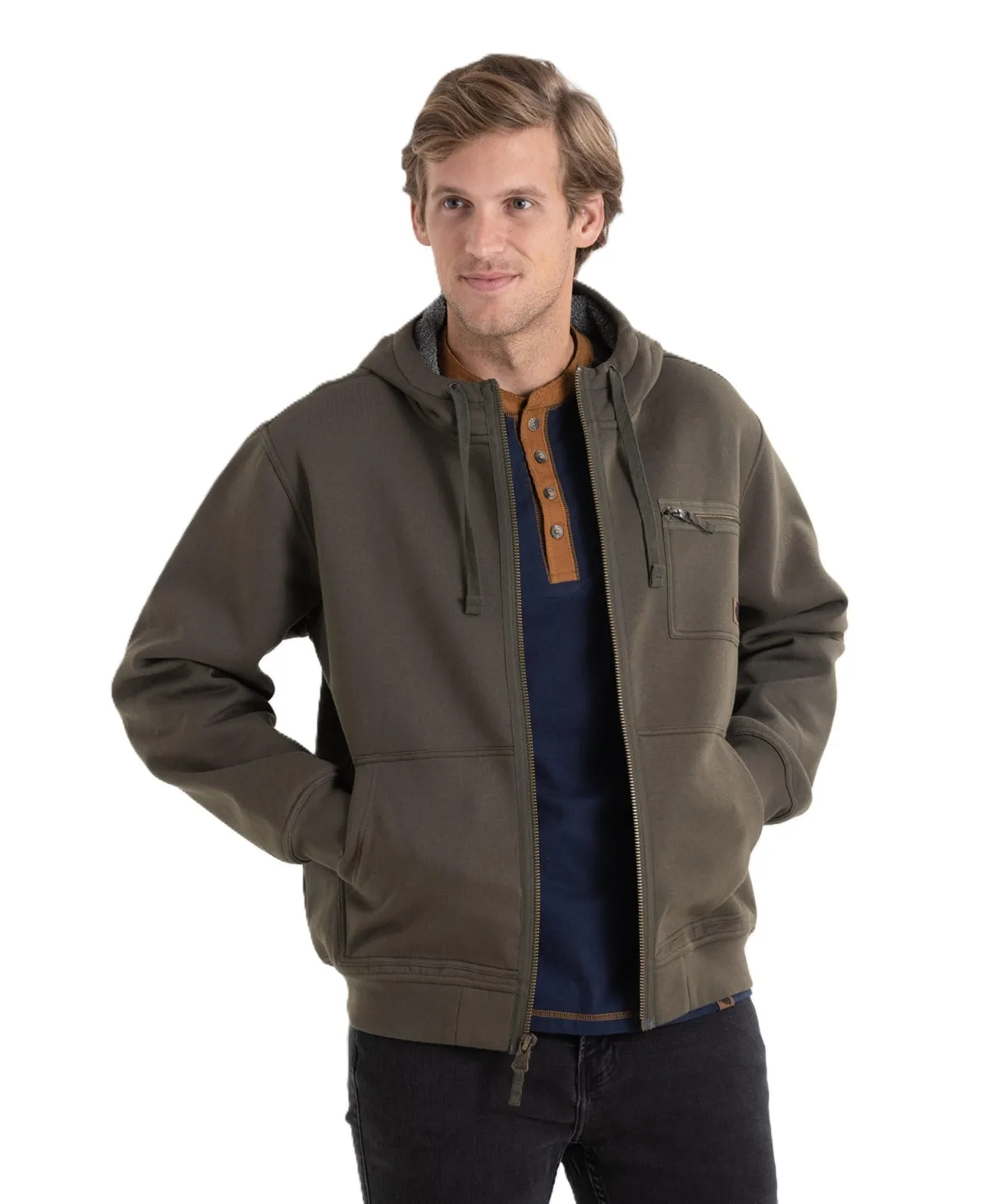 North Woods Berber-Lined Relaxed-Fit Full-Zip Hoodie by Legendary Whitetails