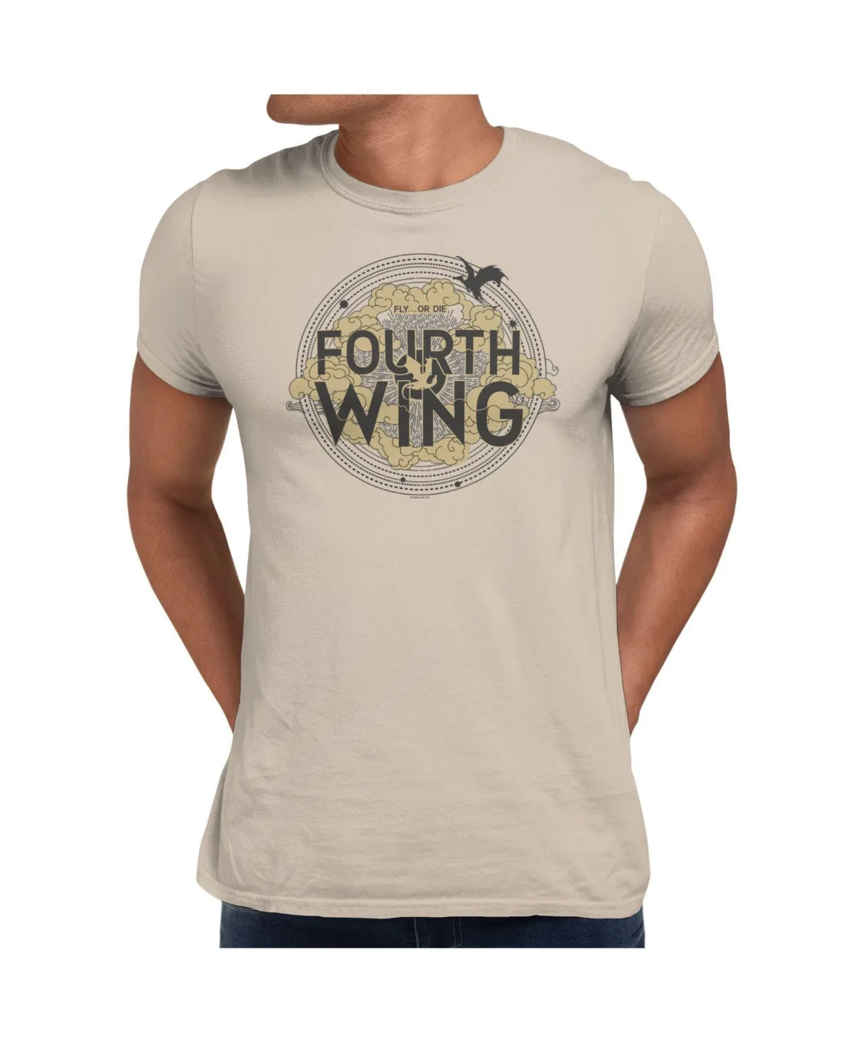 Fourth Wing Fly or Die Fantasy Graphic Crewneck T-Shirt by Fourth Wing