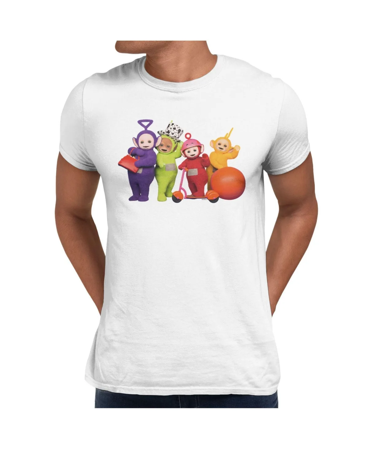 Scooter Graphic Crewneck T-Shirt by Teletubbies