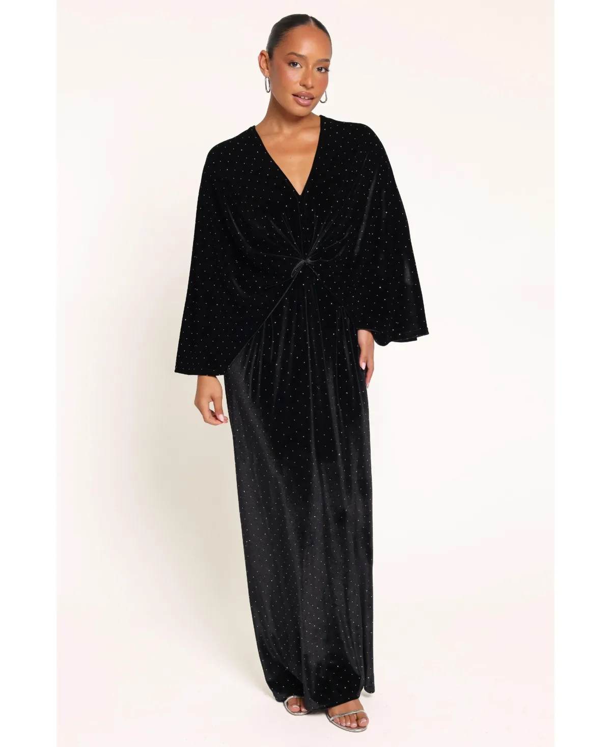 Andilee Velvet Long-Sleeve Maxi Dress by Petal and Pup