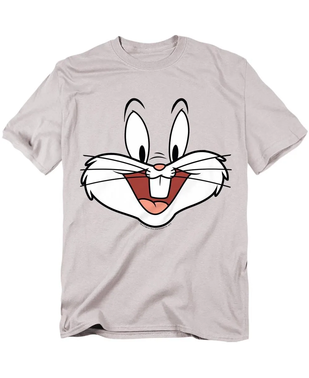Bugs Bunny Face Graphic Crewneck T-Shirt by Looney Tunes