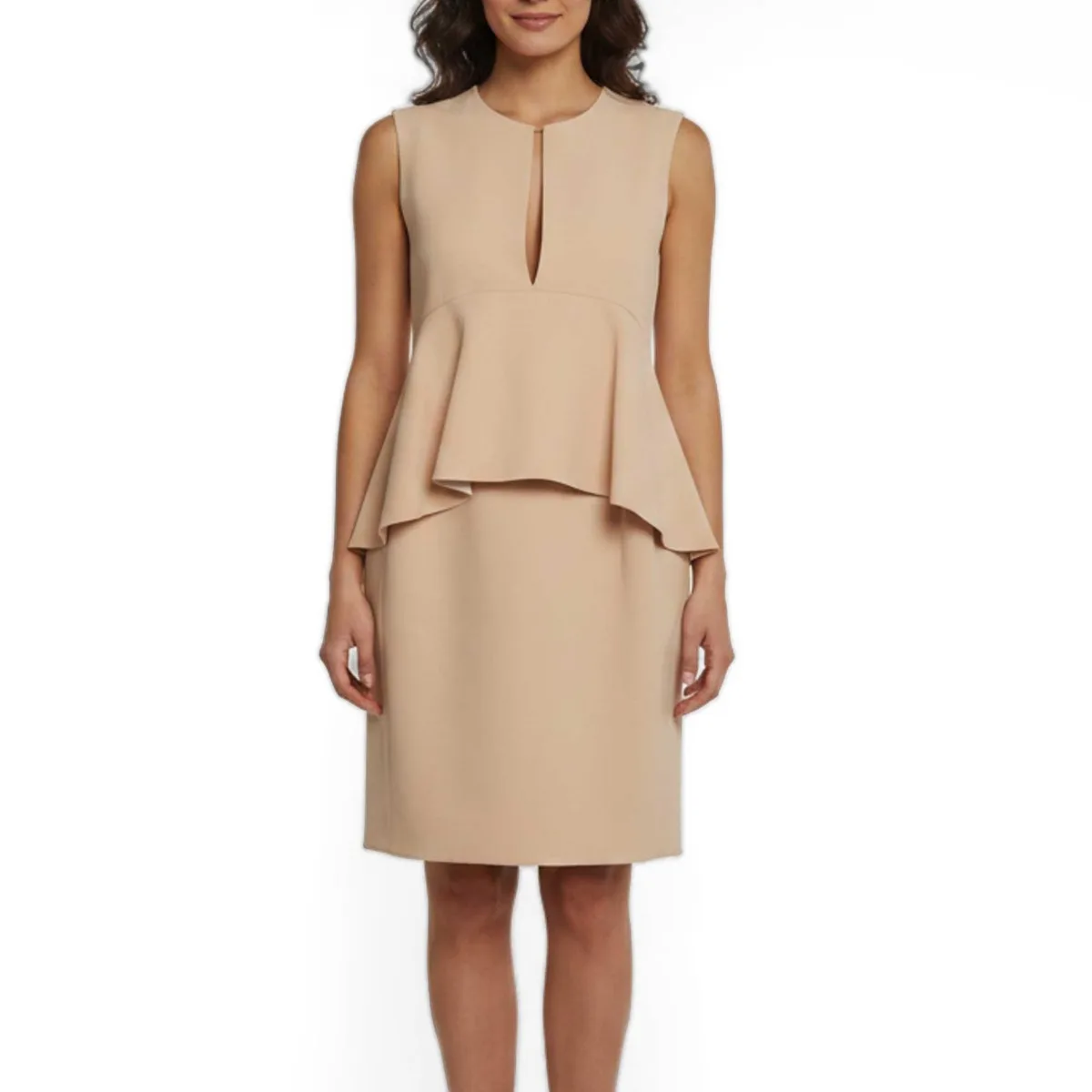 Pre-Owned Crepe Mini Peplum Dress by Celine
