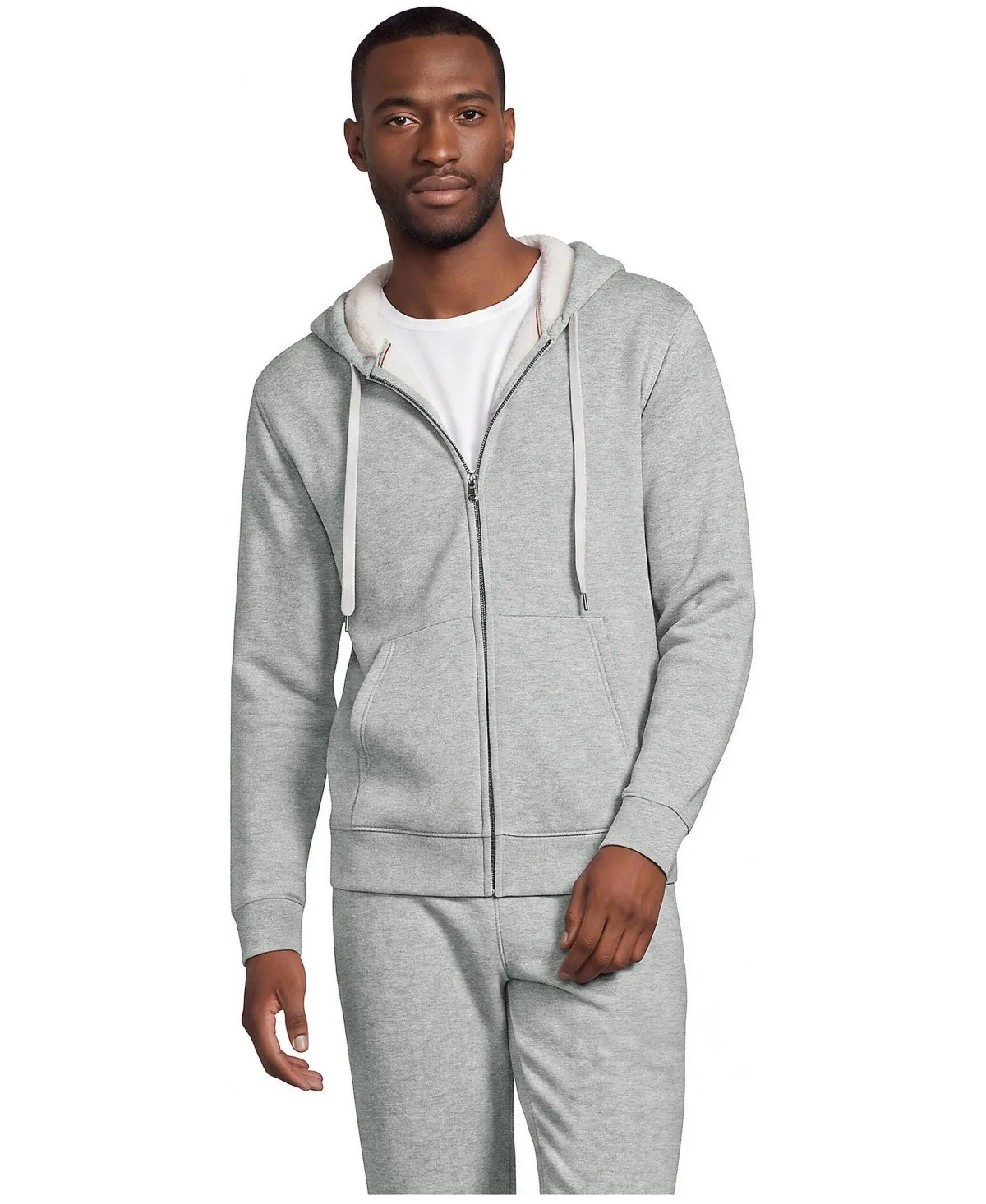 Serious Sweats Full Zip High Pile Fleece Hoodie by Lands' End