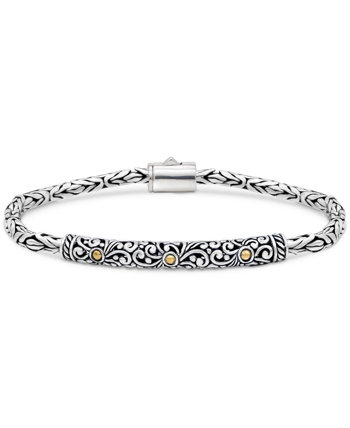 Two-Tone Filigree with Borobudur Chain Bracelet by Devata