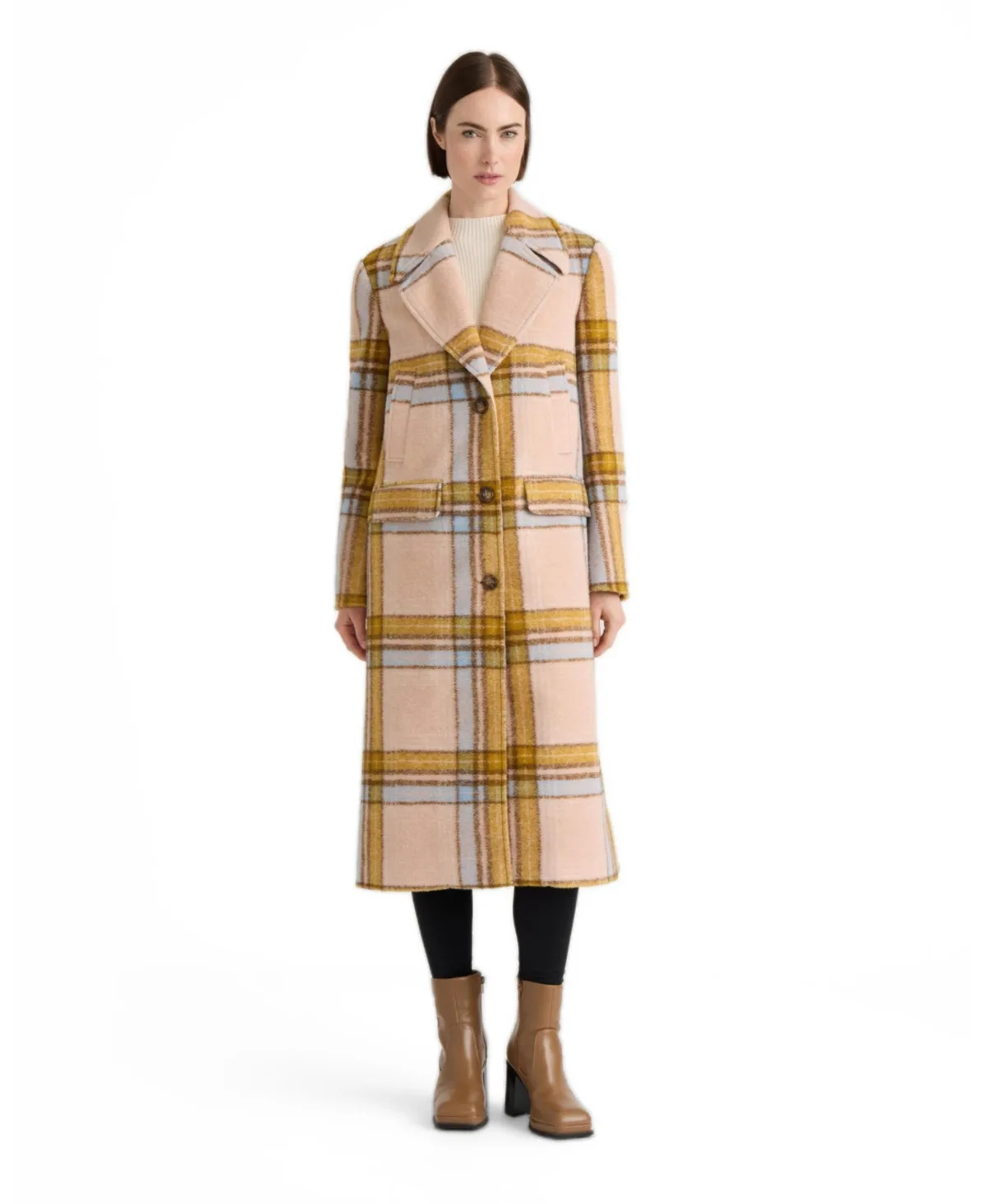 Single-Breasted Long Faux Wool-Blend Coat by Nvlt
